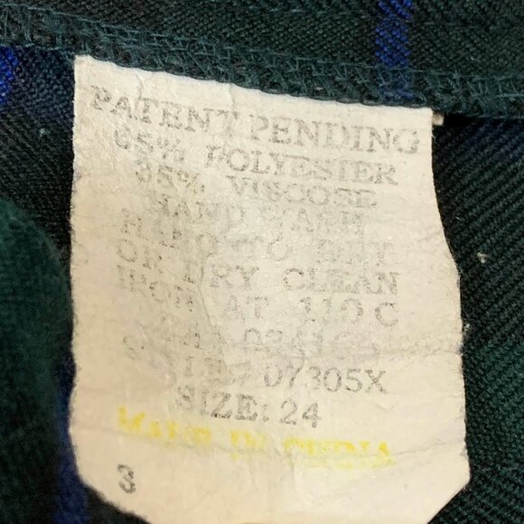 VTG 90s McCarthy Tartan Plaid Kilt Skirt Womens Sz 24 Pleated A-Line Adjustable - Picture 5 of 11